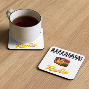 Back2House Radio Cork-back coaster