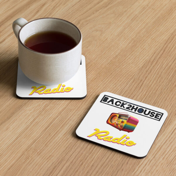 Back2House Radio Cork-back coaster