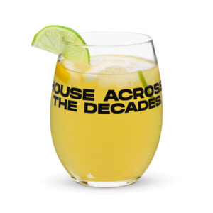 House Across The Decades Stemless wine glass