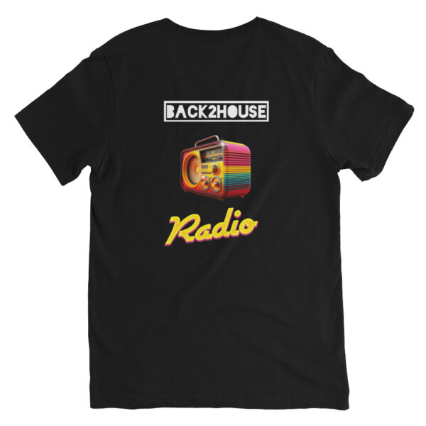 Back2House Radio UNISEX Short Sleeve V-Neck T-Shirt - Image 3
