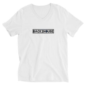 Back2House Radio Unisex Short Sleeve V-Neck T-Shirt