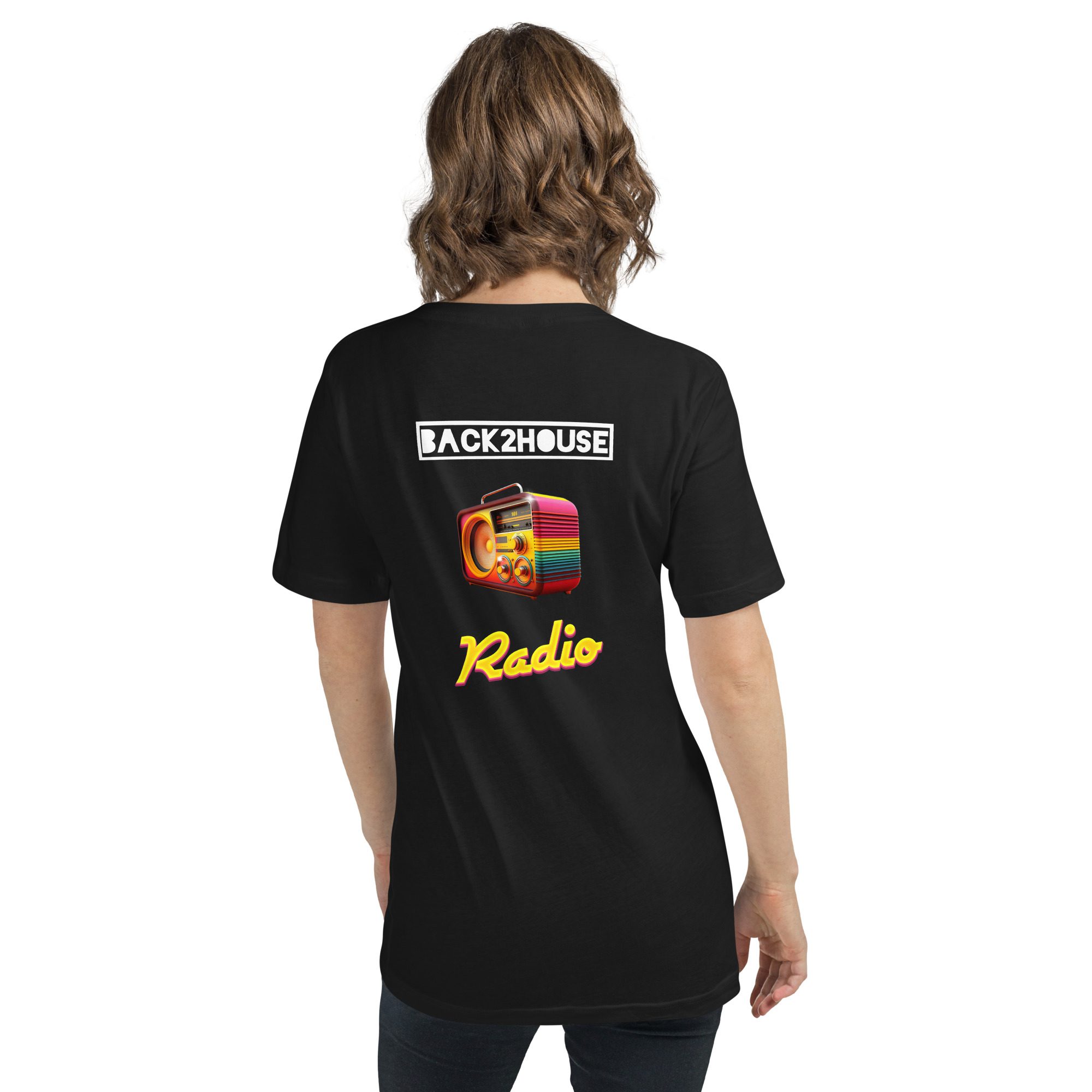 Back2House Radio Unisex Short Sleeve V-Neck T-Shirt - Image 5