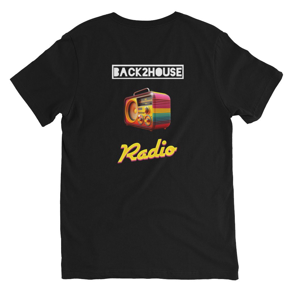 Back2House Radio Unisex Short Sleeve V-Neck T-Shirt - Image 6