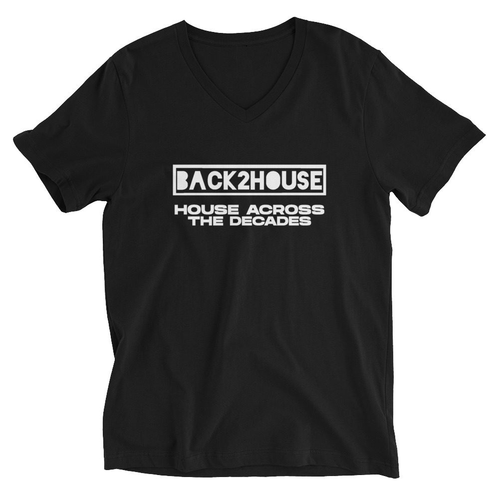 Back2House Radio Unisex Short Sleeve V-Neck T-Shirt