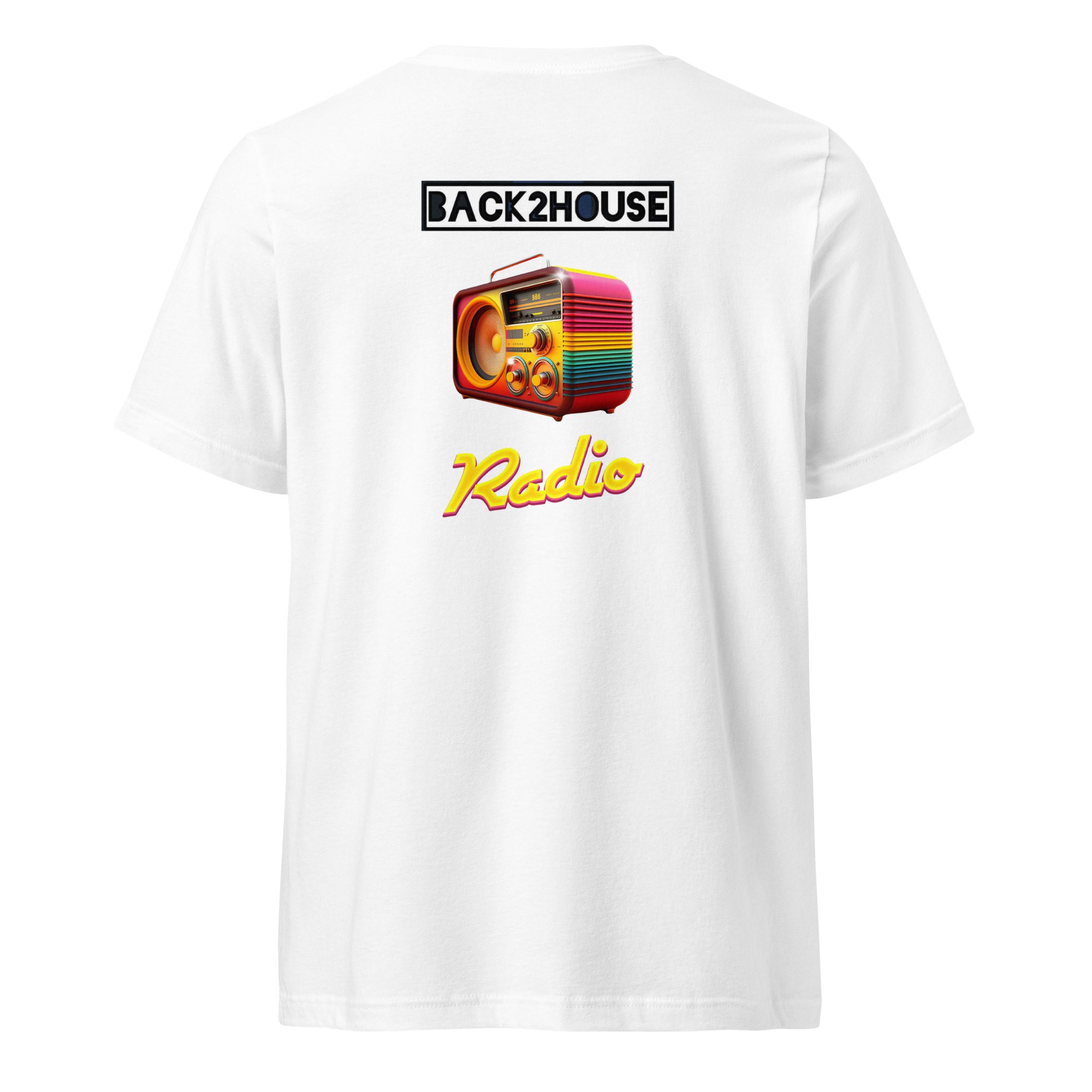 Back2House Radio Unisex Short Sleeve V-Neck T-Shirt - Image 5