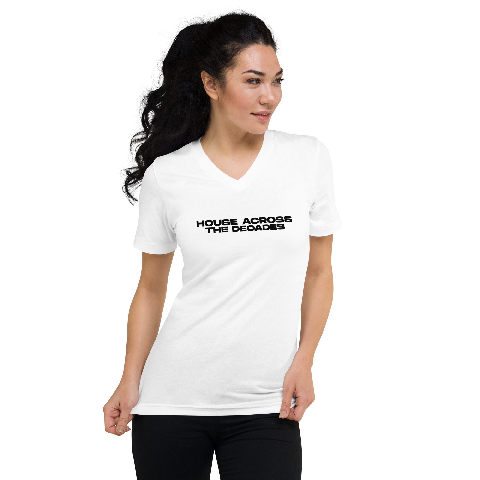 Back2House Radio Unisex Short Sleeve V-Neck T-Shirt - Image 2
