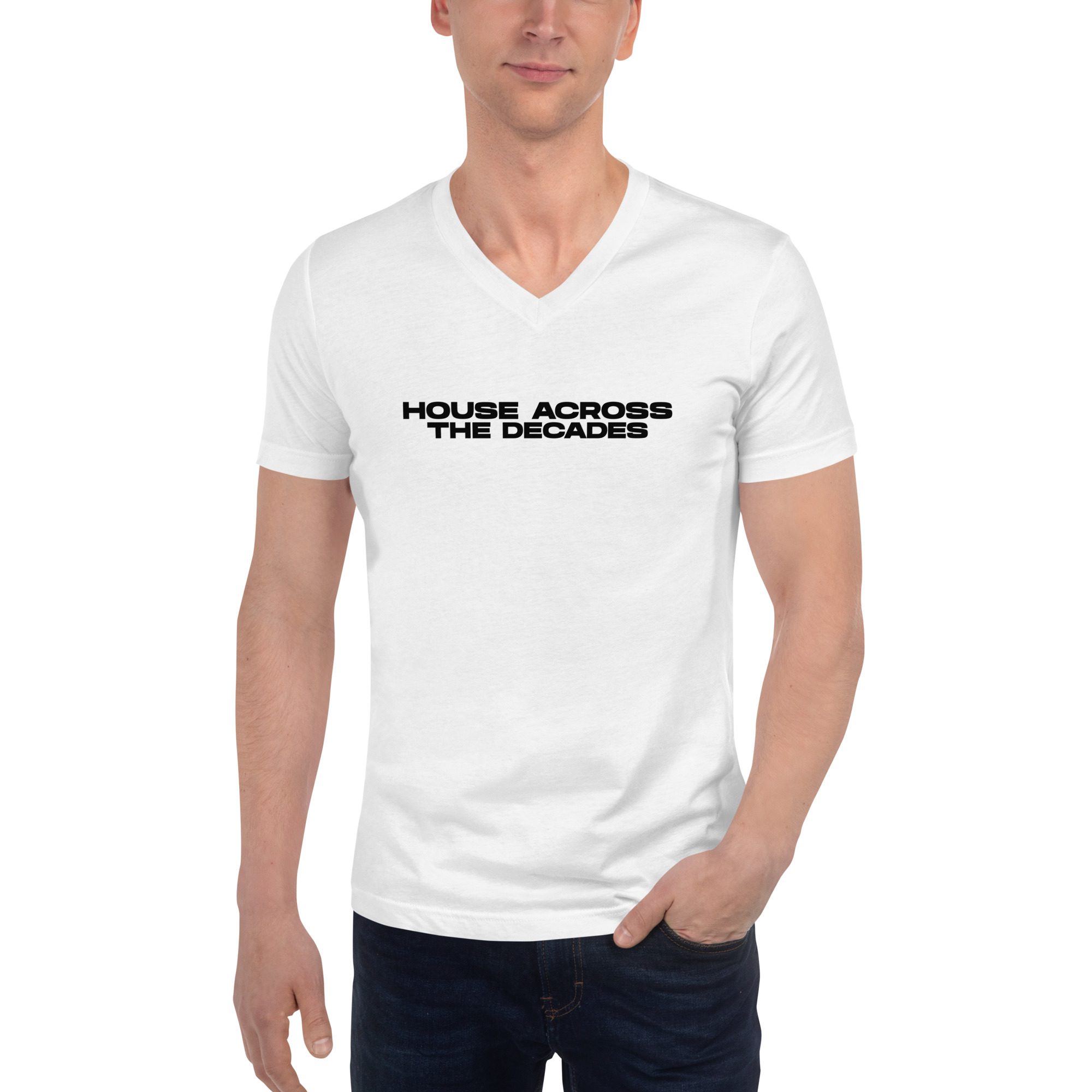 Back2House Radio Unisex Short Sleeve V-Neck T-Shirt - Image 4