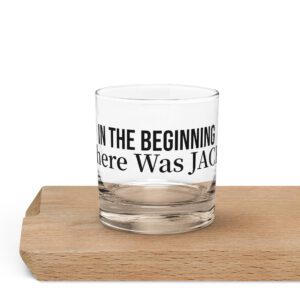 In the Beginning Rocks glass