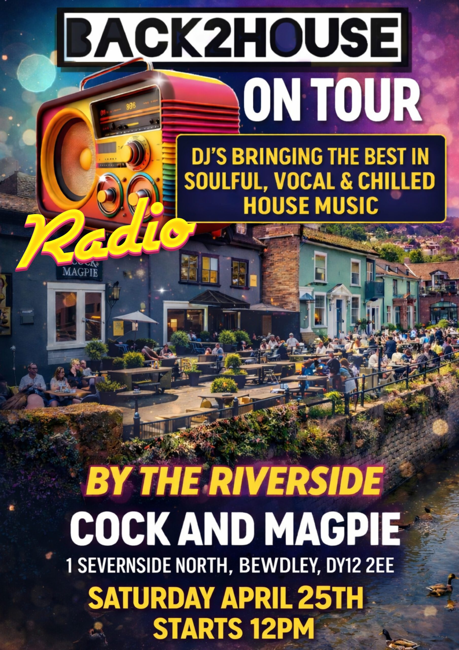 FESTIVAL FLYER FOR BACK2HOUSE EVENTS AND BACK2HOUSE RADIO