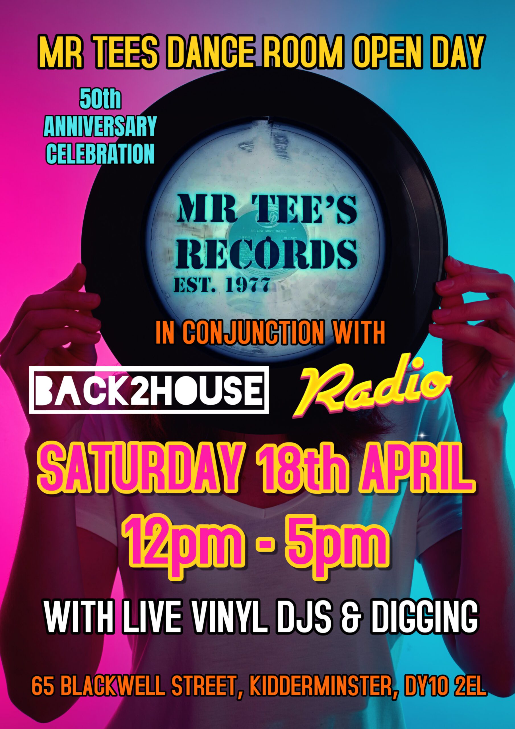 FESTIVAL FLYER FOR BACK2HOUSE EVENTS AND BACK2HOUSE RADIO