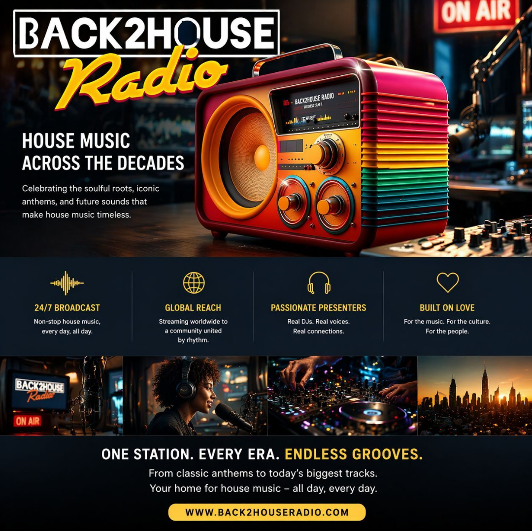 Back2House Radio Promotional Flyer